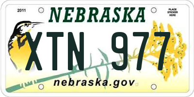 NE license plate XTN977