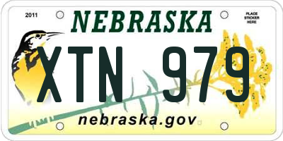 NE license plate XTN979