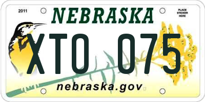NE license plate XTO075