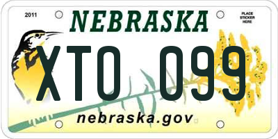 NE license plate XTO099