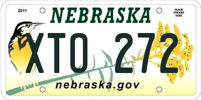 NE license plate XTO272