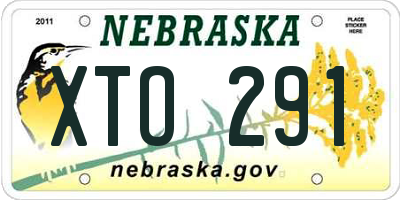 NE license plate XTO291
