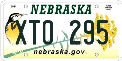 NE license plate XTO295