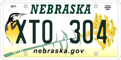 NE license plate XTO304