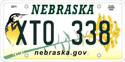 NE license plate XTO338