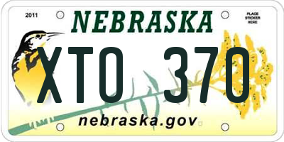 NE license plate XTO370