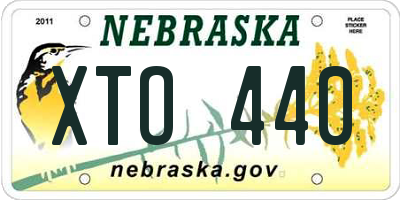 NE license plate XTO440