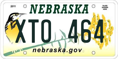 NE license plate XTO464