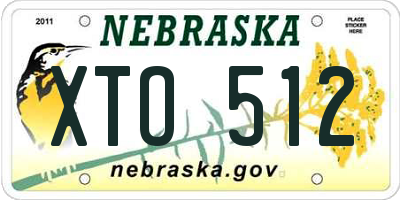 NE license plate XTO512