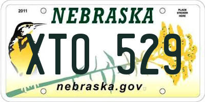 NE license plate XTO529