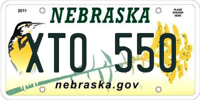 NE license plate XTO550