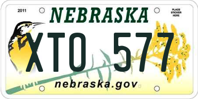 NE license plate XTO577