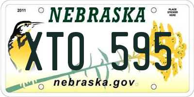 NE license plate XTO595
