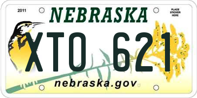 NE license plate XTO621