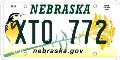 NE license plate XTO772