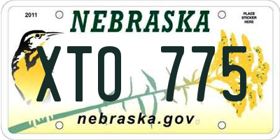 NE license plate XTO775
