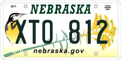 NE license plate XTO812