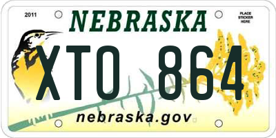 NE license plate XTO864