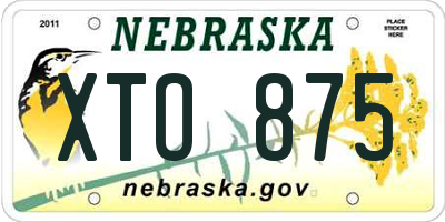 NE license plate XTO875