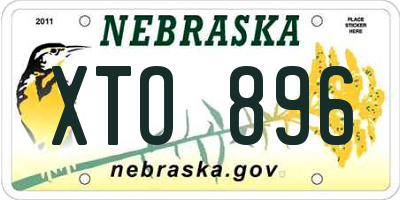 NE license plate XTO896