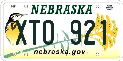 NE license plate XTO921