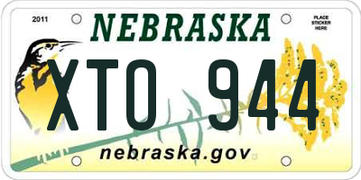 NE license plate XTO944