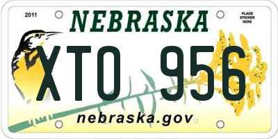NE license plate XTO956