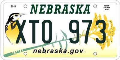 NE license plate XTO973