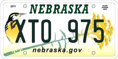 NE license plate XTO975