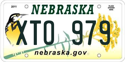 NE license plate XTO979