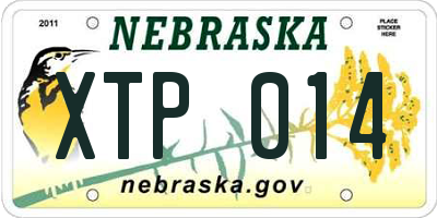 NE license plate XTP014