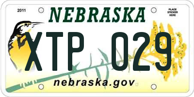 NE license plate XTP029