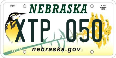 NE license plate XTP050