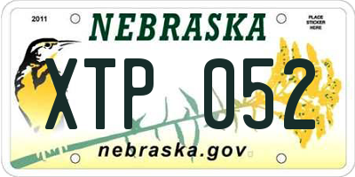 NE license plate XTP052