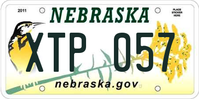 NE license plate XTP057