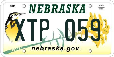 NE license plate XTP059