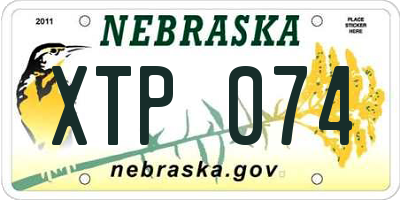 NE license plate XTP074