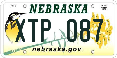 NE license plate XTP087