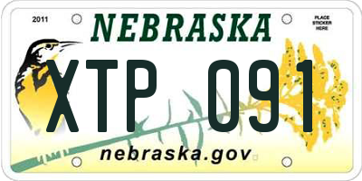 NE license plate XTP091