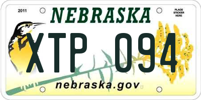 NE license plate XTP094