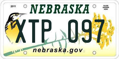 NE license plate XTP097