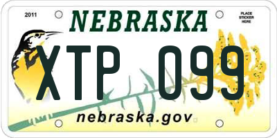 NE license plate XTP099
