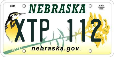 NE license plate XTP112