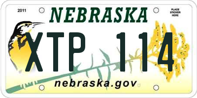 NE license plate XTP114