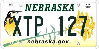NE license plate XTP127