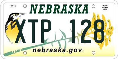 NE license plate XTP128