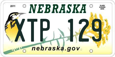 NE license plate XTP129