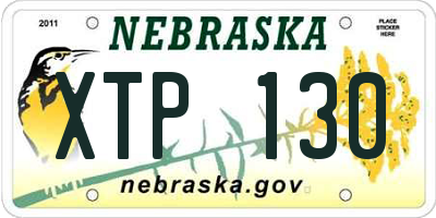 NE license plate XTP130