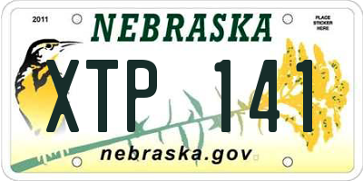 NE license plate XTP141