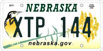 NE license plate XTP144